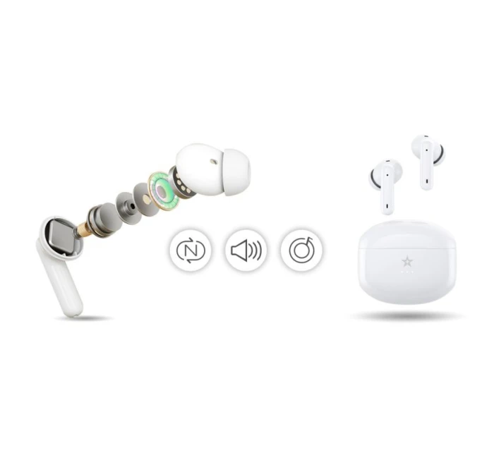 Bezdrátová sluchátka PRO White model 21805383 - Giewont Bezdrátová sluchátka PRO White model 21805383 - Giewont