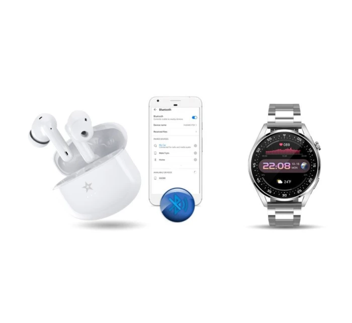 Bezdrátová sluchátka PRO White model 21805383 - Giewont Bezdrátová sluchátka PRO White model 21805383 - Giewont