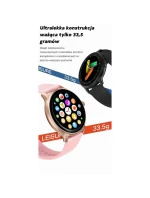 Dámské chytré hodinky  Černý silikonový řemínek + černý náramek model 21806501 - Gravity