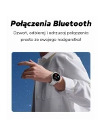 Dámské chytré hodinky  Černý silikonový řemínek + černý náramek model 21806501 - Gravity