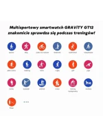 Dámské chytré hodinky  Černý silikonový řemínek + černý náramek model 21806501 - Gravity