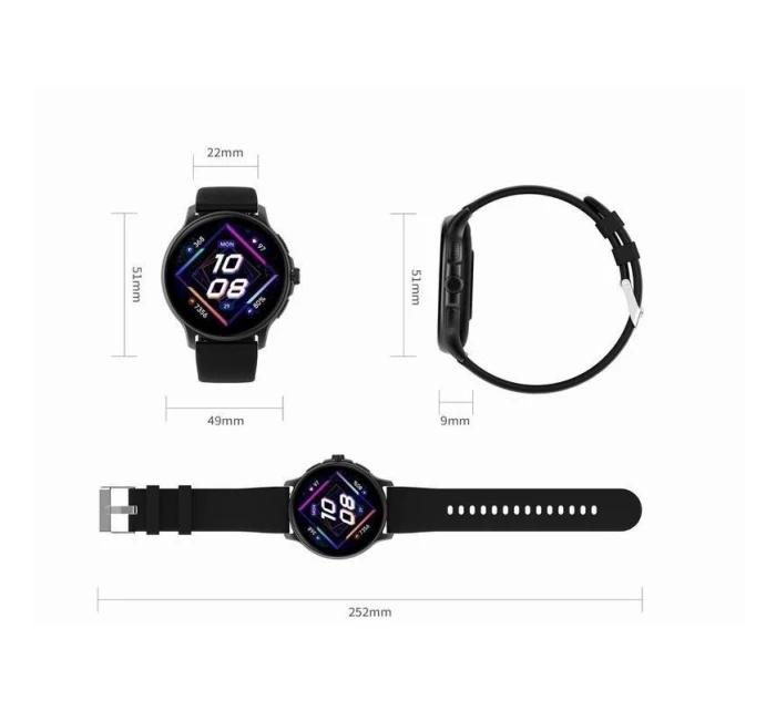 Dámské chytré hodinky Černý silikonový řemínek + černý náramek model 21806501 - Gravity Dámské chytré hodinky Černý silikonový řemínek + černý náramek model 21806501 - Gravity