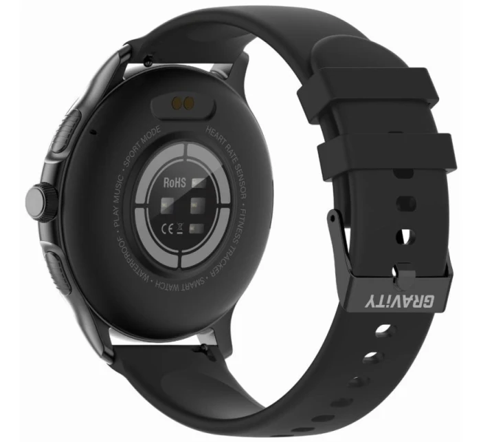 Dámské chytré hodinky Černý silikonový řemínek + černý náramek model 21806501 - Gravity Dámské chytré hodinky Černý silikonový řemínek + černý náramek model 21806501 - Gravity