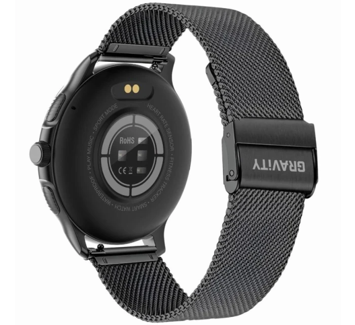 Dámské chytré hodinky Černý silikonový řemínek + černý náramek model 21806501 - Gravity Dámské chytré hodinky Černý silikonový řemínek + černý náramek model 21806501 - Gravity