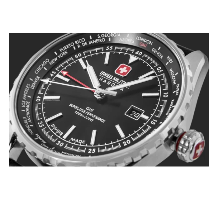 SWISS MILITARY HANOWA Afterburn GMT Pánske hodinky SMWGB0003201 + BOX SWISS MILITARY HANOWA Afterburn GMT Pánske hodinky SMWGB0003201 + BOX