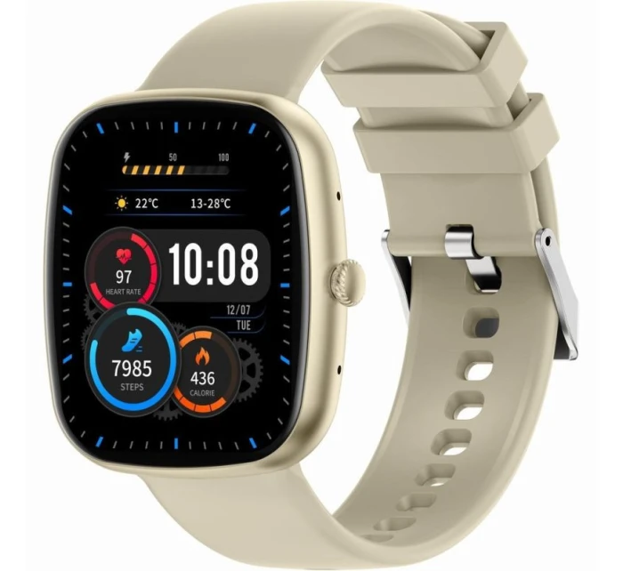 Dámské chytré hodinky béžový silikonový řemínek + černý řemínek model 21807107 - Gravity Dámské chytré hodinky béžový silikonový řemínek + černý řemínek model 21807107 - Gravity