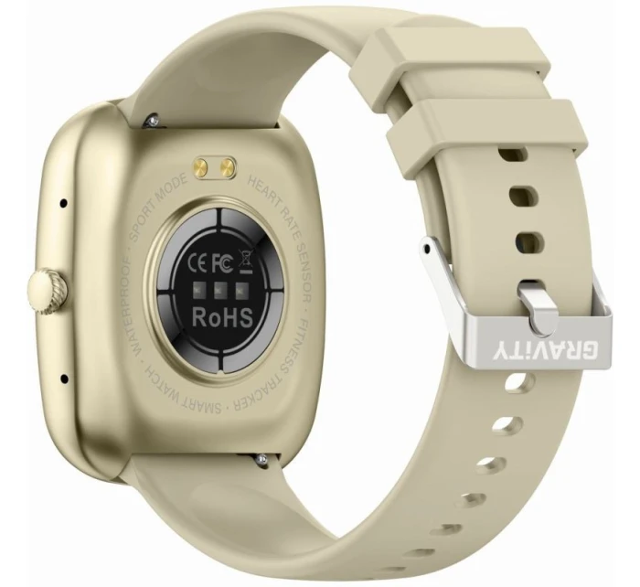 Dámské chytré hodinky béžový silikonový řemínek + černý řemínek model 21807107 - Gravity Dámské chytré hodinky béžový silikonový řemínek + černý řemínek model 21807107 - Gravity