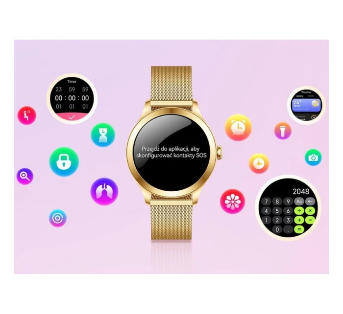 Chytré hodinky Pink Gold 2 Stripes model 21807429 PRO - Gravity Chytré hodinky Pink Gold 2 Stripes model 21807429 PRO - Gravity