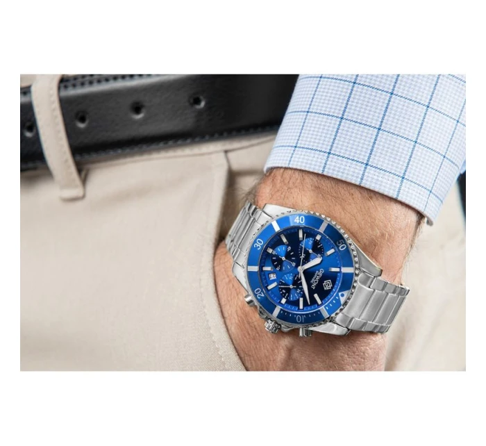 Pánské hodinky Chronograph Sapphire Silver Blue model 21807537 - Giewont Pánské hodinky Chronograph Sapphire Silver Blue model 21807537 - Giewont