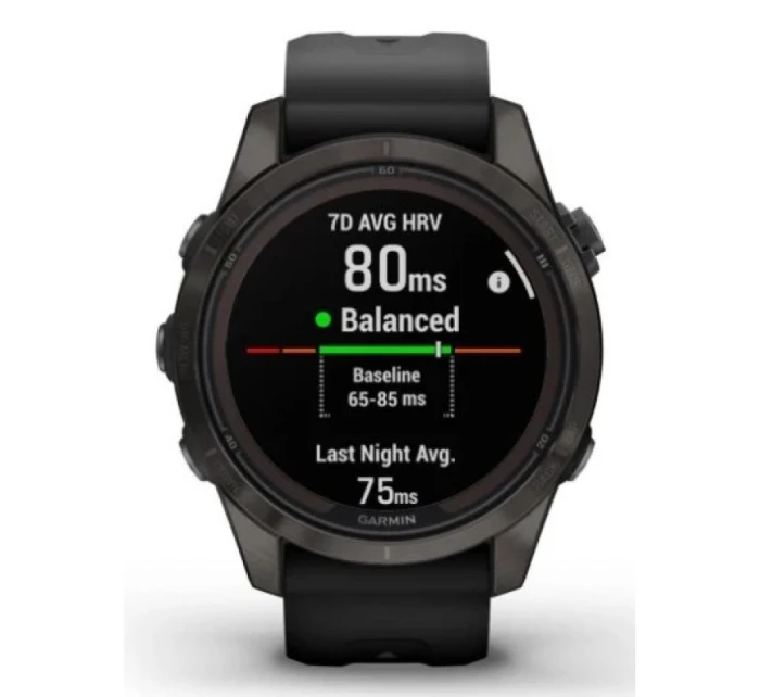 Hodinky Garmin Fenix 7S Pro 42mm Sapphire Solar šedé titánové DLC s čiernym remienkom Hodinky Garmin Fenix 7S Pro 42mm Sapphire Solar šedé titánové DLC s čiernym remienkom
