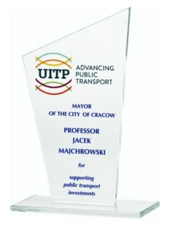 Sklenená trofej s farebnou potlačou LuxorJet