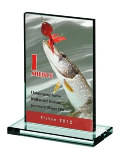 Sklenená trofej s farebnou potlačou LuxorJet