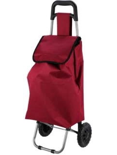 WÓZEK TORBA NA KÓLKACH NA ZAKUPY ZE STELAŻEM 33L CZERWONY