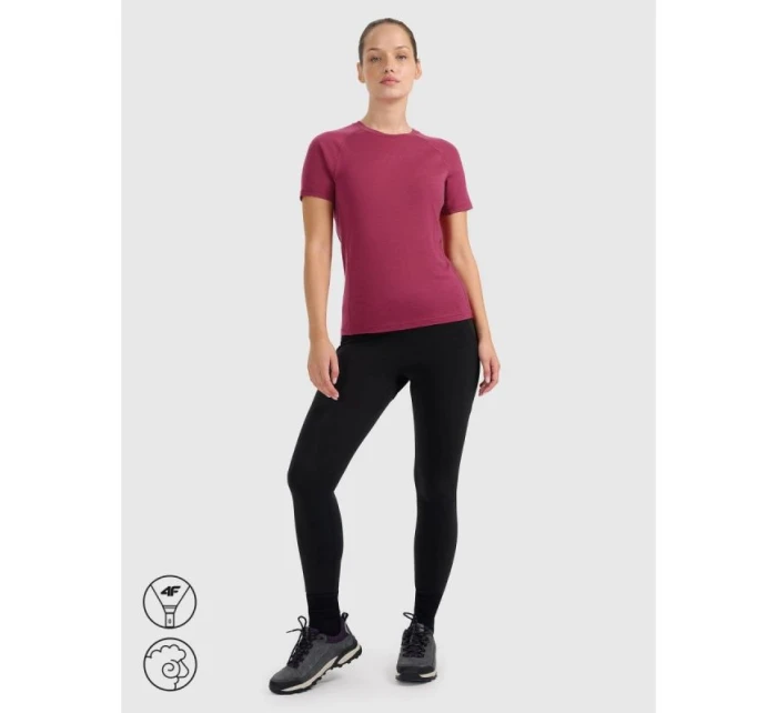 Dámské trekingové tričko z merino vlny model 21817037 - 4F Dámské trekingové tričko z merino vlny model 21817037 - 4F