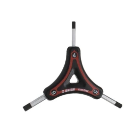 UNIOR Trojstranný imbusový kľúč 4, 5, 6 červený