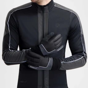 Zimné rukavice Rogelli ESSENTIAL HIVIS black 2XL