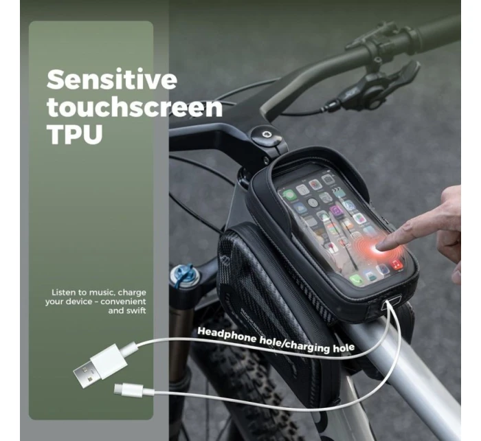 Taška na rám bicykla Rockbros 30120082001 1,3l Taška na rám bicykla Rockbros 30120082001 1,3l