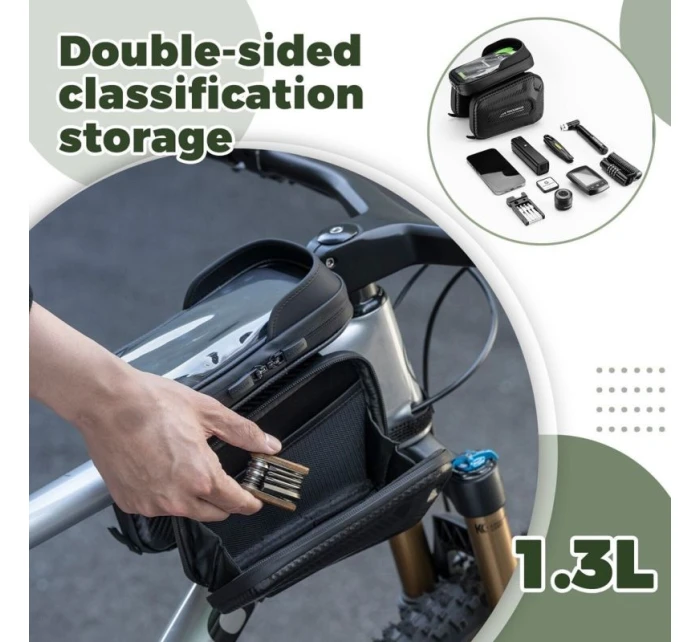 Taška na rám bicykla Rockbros 30120082001 1,3l Taška na rám bicykla Rockbros 30120082001 1,3l