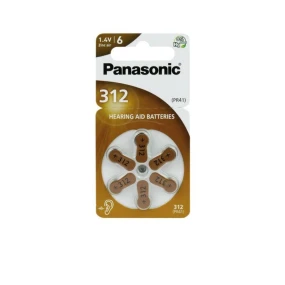Batéria 312 PANASONIC 6 ks cena za uzavretie.