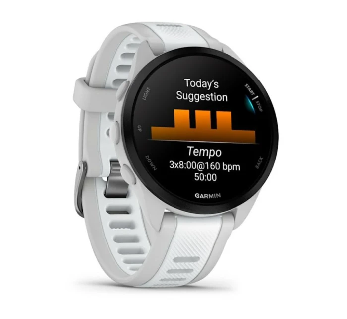 Sportovní hodinky Garmin Forerunner 165 Music AMOLED 43mm Mist Grey Whitestone Sportovní hodinky Garmin Forerunner 165 Music AMOLED 43mm Mist Grey Whitestone