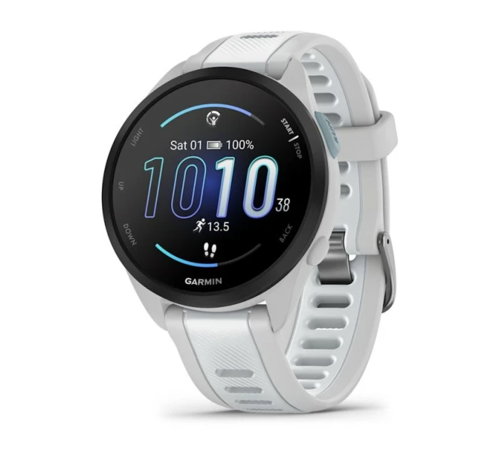 Sportovní hodinky Garmin Forerunner 165 Music AMOLED 43mm Mist Grey Whitestone Sportovní hodinky Garmin Forerunner 165 Music AMOLED 43mm Mist Grey Whitestone