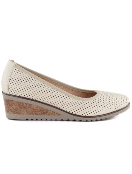 Dámské otevřené lodičky na platformě béžové barvy model 22015114 - VINCEZA