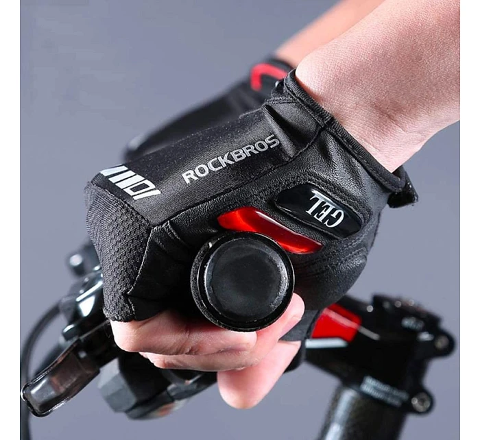 Cyklistické rukavice Rockbros S143-BK XXL s gélovými vankúšikmi - čierne Cyklistické rukavice Rockbros S143-BK XXL s gélovými vankúšikmi - čierne