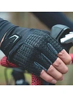 Cyklistické rukavice Rockbros S169BGR L s gélovými vankúšikmi - sivé