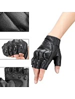 Rockbros Rukavice na motorku 16220006002 M kožené - čierne