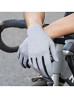 Rockbros Priedušné cyklistické rukavice, plné, veľkosť: L - sivé