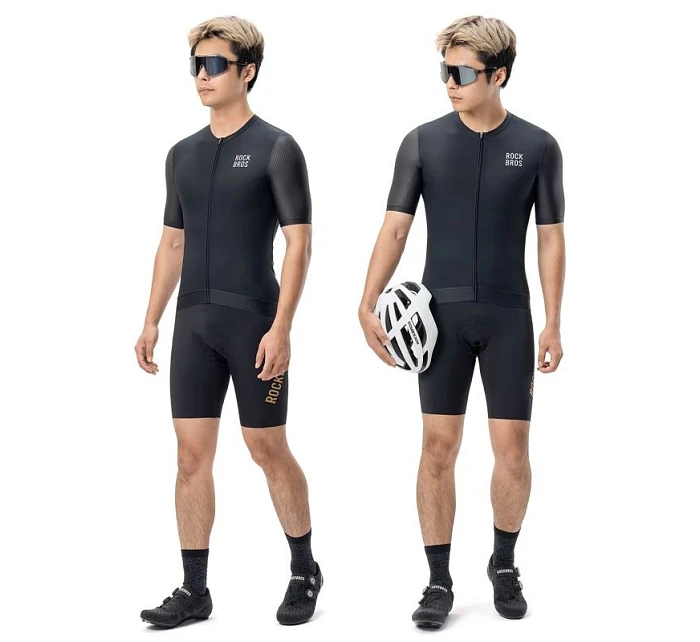 Cyklistický dres model 22114071 krátký rukáv velikost L černý - Rockbros Cyklistický dres model 22114071 krátký rukáv velikost L černý - Rockbros