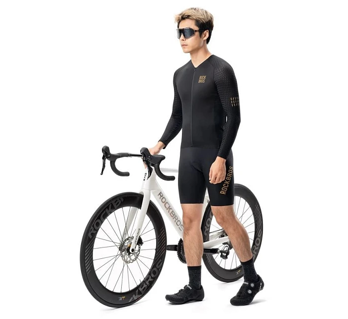 model 22114123 Cyklistický dres s dlouhým rukávem Diamond velikost S černý - Rockbros model 22114123 Cyklistický dres s dlouhým rukávem Diamond velikost S černý - Rockbros