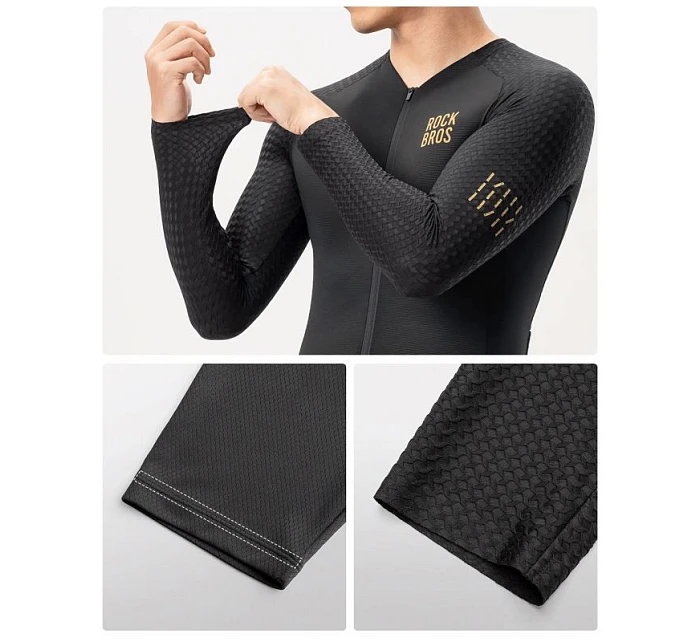 model 22114123 Cyklistický dres s dlouhým rukávem Diamond velikost S černý - Rockbros model 22114123 Cyklistický dres s dlouhým rukávem Diamond velikost S černý - Rockbros