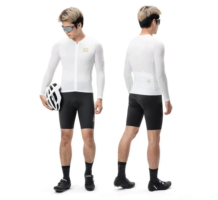 model 22114135 Cyklistický dres s dlouhým rukávem Diamond velikost XS bílý - Rockbros model 22114135 Cyklistický dres s dlouhým rukávem Diamond velikost XS bílý - Rockbros