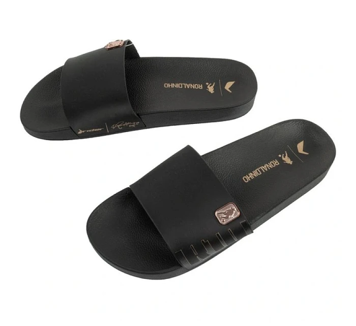 Pánske športové žabky R10 Slide pohodlné čierne papuče Rider Pánske športové žabky R10 Slide pohodlné čierne papuče Rider