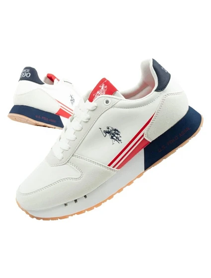 U.S. Polo Assn sportovní boty tenisky pánské módní pohodlné bílé U.S. Polo Assn sportovní boty tenisky pánské módní pohodlné bílé