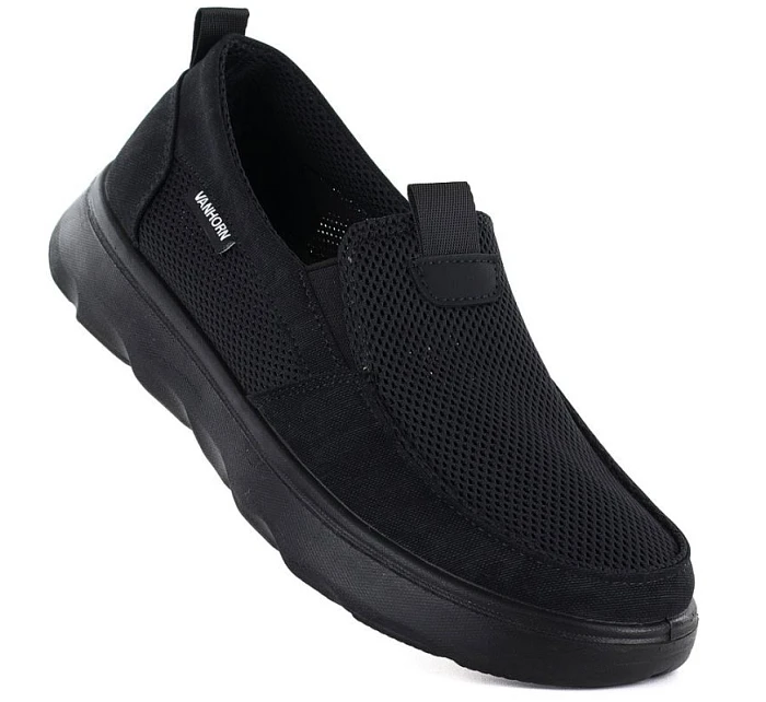 Pánské černé nazouvací boty Vanhorn WN32302 Pánské černé nazouvací boty Vanhorn WN32302