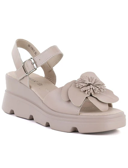 Dámské kožené sandály na platformě béžové Vinceza 26-79615 Dámské kožené sandály na platformě béžové Vinceza 26-79615