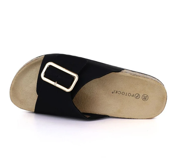 Dámske plážové žabky čierne Potocki GN17309 Dámske plážové žabky čierne Potocki GN17309