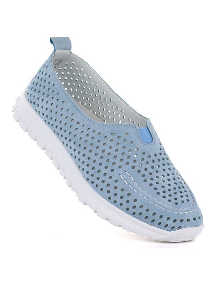 Dámske kožené ažurové modré poltopánky Vinceza 93220 Dámske kožené ažurové modré poltopánky Vinceza 93220