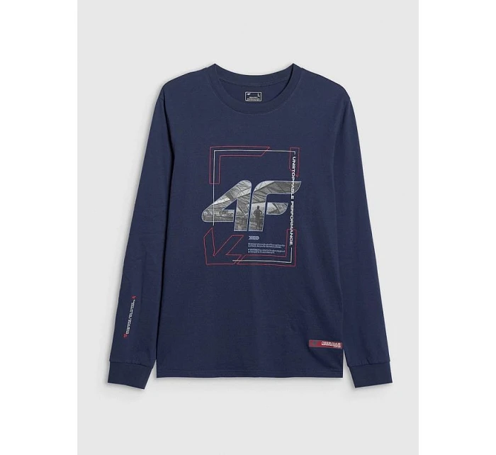 Pánské tričko s potiskem a dlouhým rukávem model 22117317 pánské - 4F Pánské tričko s potiskem a dlouhým rukávem model 22117317 pánské - 4F