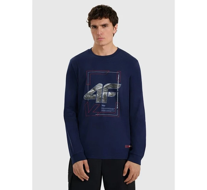 Pánské tričko s potiskem a dlouhým rukávem model 22117317 pánské - 4F Pánské tričko s potiskem a dlouhým rukávem model 22117317 pánské - 4F