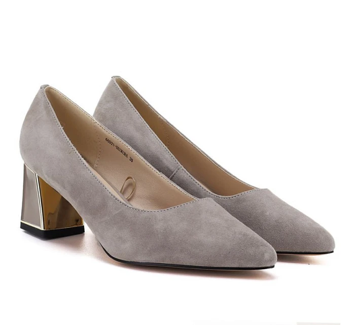 Dámska kožená obuv s ozdobným stĺpikom béžová Vinceza 26-66921 Dámska kožená obuv s ozdobným stĺpikom béžová Vinceza 26-66921