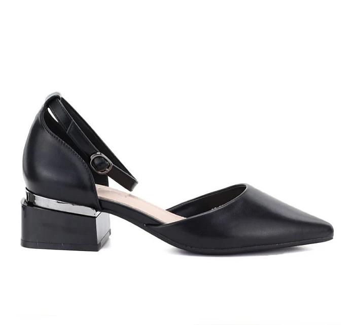 Dámske lodičky na klinoch s remienkom čierne Vinceza 62278 Dámske lodičky na klinoch s remienkom čierne Vinceza 62278