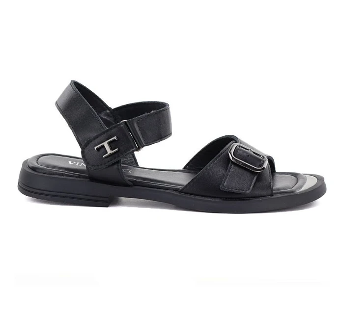 Dámské černé kožené sandály Vinceza 26-62303 Dámské černé kožené sandály Vinceza 26-62303