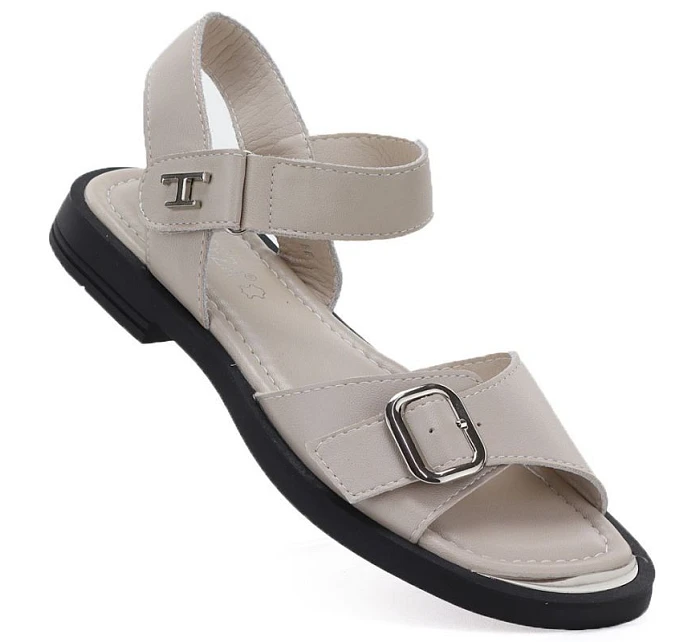 Dámské béžové kožené sandály Vinceza 26-62303 Dámské béžové kožené sandály Vinceza 26-62303