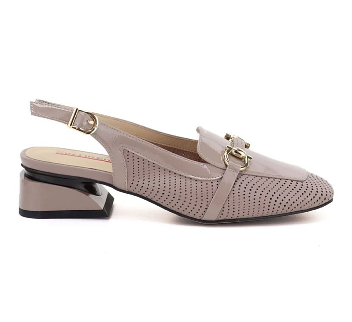 Dámské sandály z lakované kůže béžové Artiker 56C1996 Dámské sandály z lakované kůže béžové Artiker 56C1996