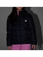 Dívčí bunda 4F F0739 tmavě černá 4FJWSS26TDJAF0739 20S