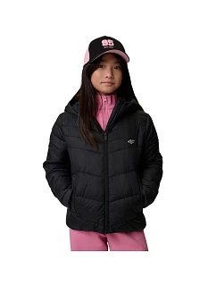 Dívčí bunda 4F F0739 tmavě černá 4FJWSS26TDJAF0739 20S