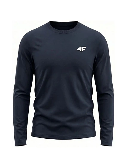 Pánské tričko 4F Longsleeve M611 navy blue 4FWMM00TLONM611 31S pánské
